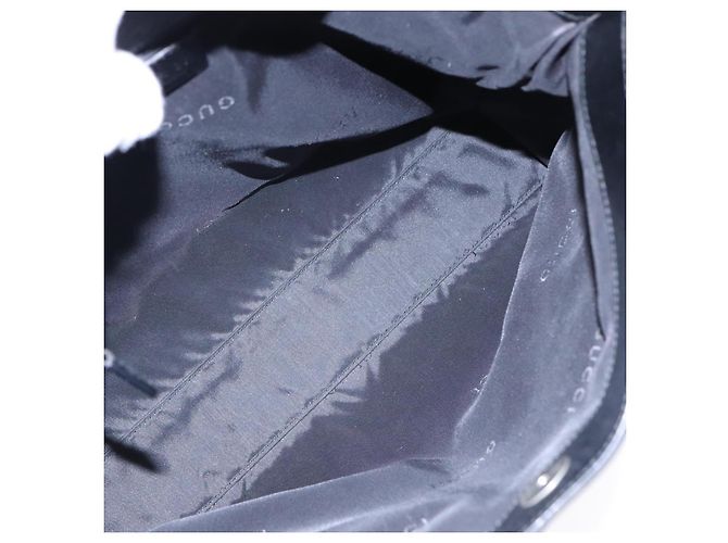 Borsa a spalla GUCCI in nylon nero 001 3283 Auth ep5000 - vista 11