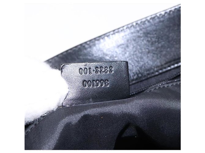Borsa a spalla GUCCI in nylon nero 001 3283 Auth ep5000 - vista 12