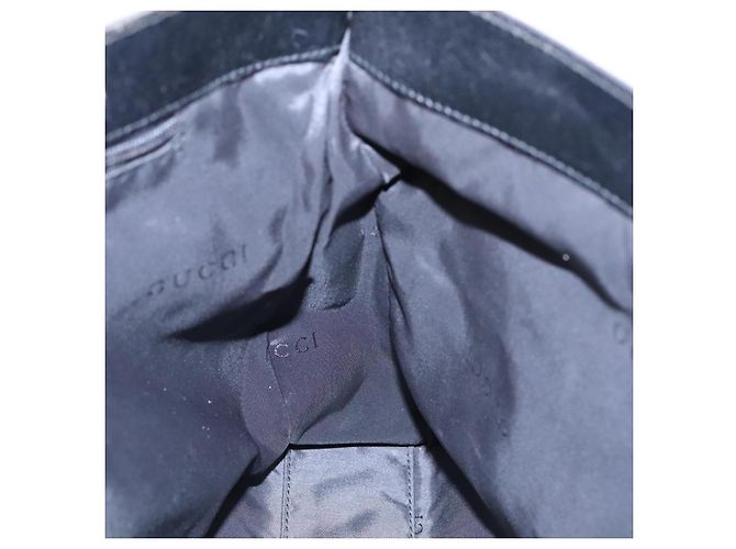 Borsa a spalla GUCCI in nylon nero 001 3283 Auth ep5000 - vista 20