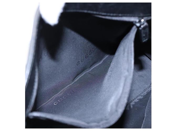 Borsa a spalla GUCCI in nylon nero 001 3283 Auth ep5000 - vista 23