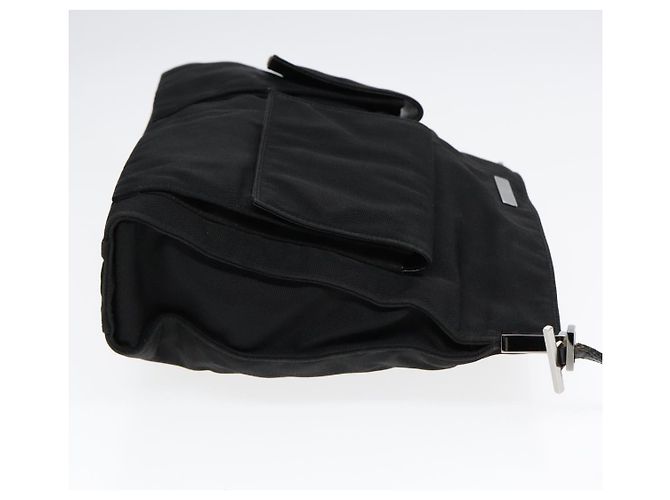 Borsa a spalla GUCCI in nylon nero 001 3283 Auth ep5000 - vista 3