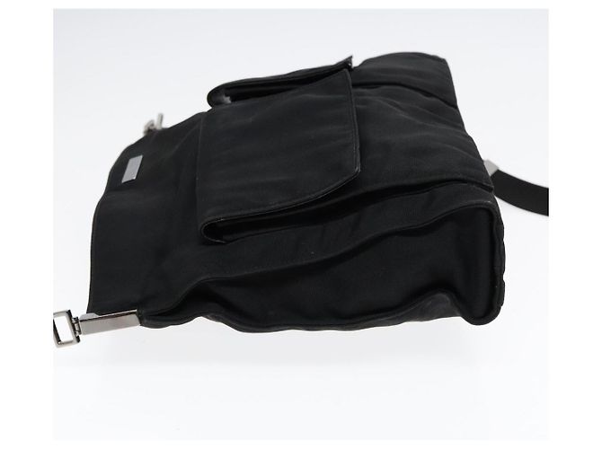 Borsa a spalla GUCCI in nylon nero 001 3283 Auth ep5000 - vista 4
