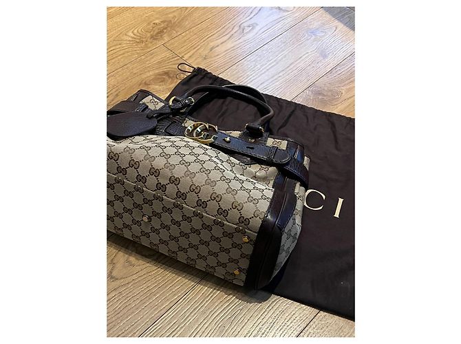 Gucci Tragetasche aus Leder beige - Ansicht 10