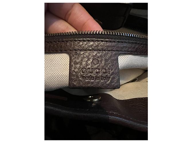 Gucci Tragetasche aus Leder beige - Ansicht 11