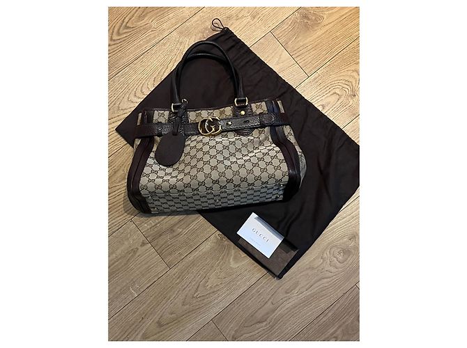 Gucci Tragetasche aus Leder beige - Ansicht 3