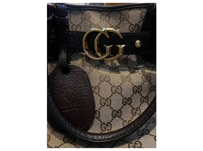Gucci Tragetasche aus Leder beige - Ansicht 8