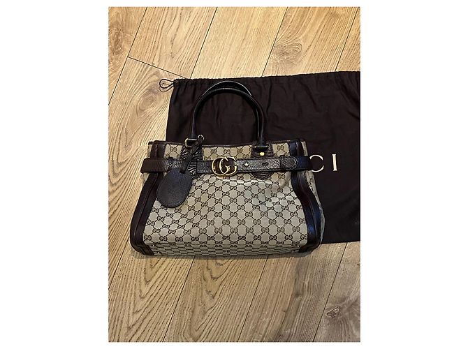 Gucci Tragetasche aus Leder beige - Ansicht 9