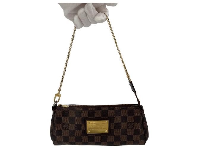 Louis Vuitton Pochette Eva in tela Damier Ebene Multicolore - vista 4
