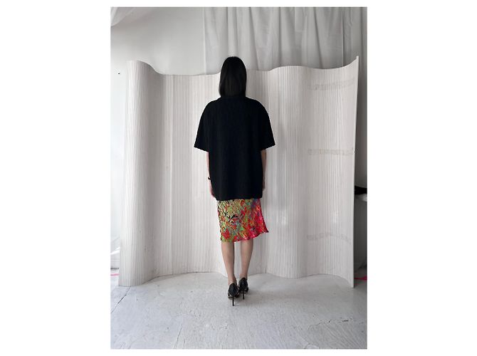 T-shirt Relaxed-Fit Dior Oblique Nero - vista 3