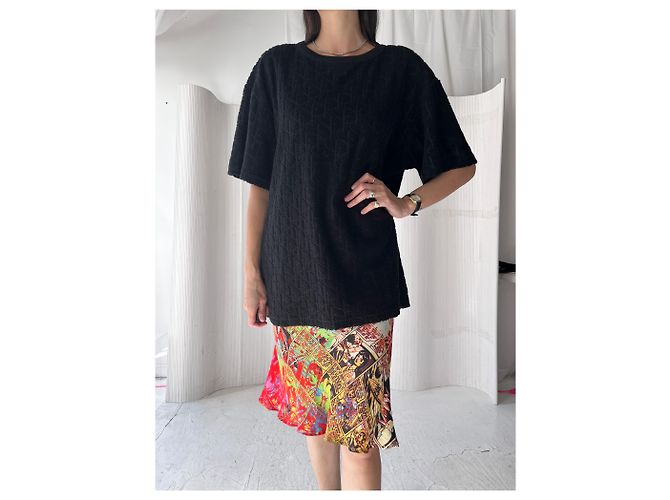 T-shirt Relaxed-Fit Dior Oblique Nero - vista 4