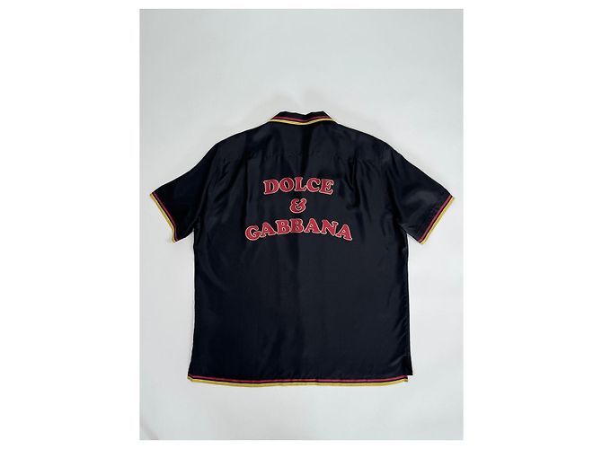 Camicia Pin Up 100% Seta Dolce & Gabbana Nero - vista 8