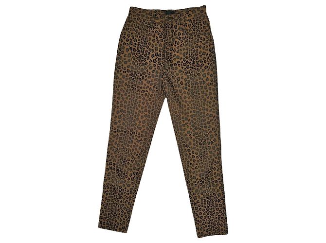 Jeans de cintura alta con estampado de leopardo Fendi Crudo - vista 10