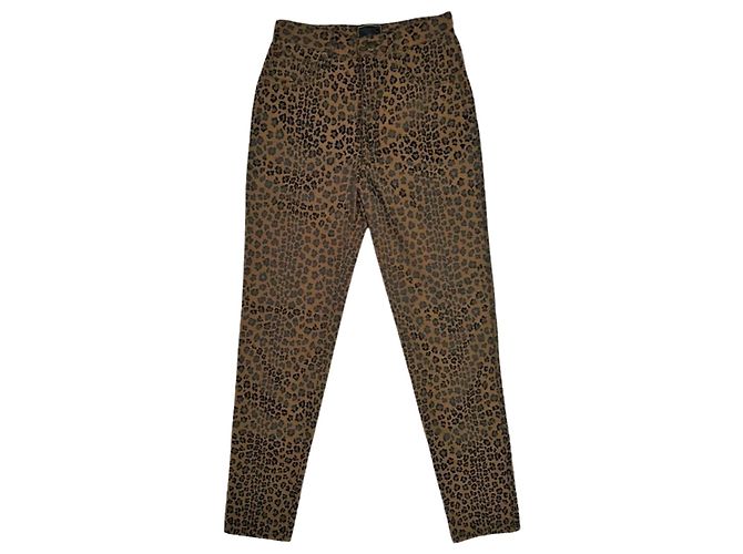 Jeans de cintura alta con estampado de leopardo Fendi Crudo - vista 9