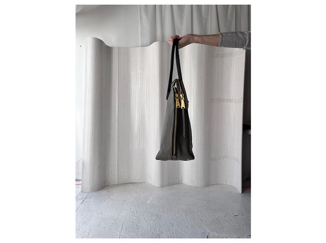 Miu Miu Vitello Daino Borsa con Cerniera Nero - vista 6
