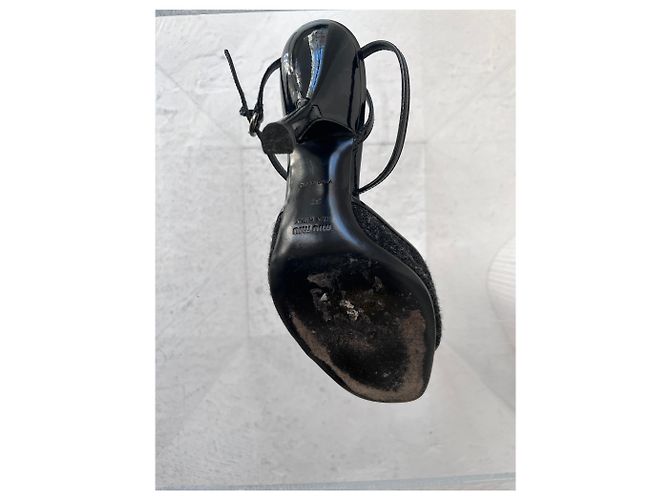 Miu Miu Blumen Peep Toe Absätze der 90er - Ansicht 8