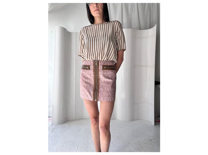 FALDA JACQUARD VERSACE EN TODAS PARTES Rosa - vista 5