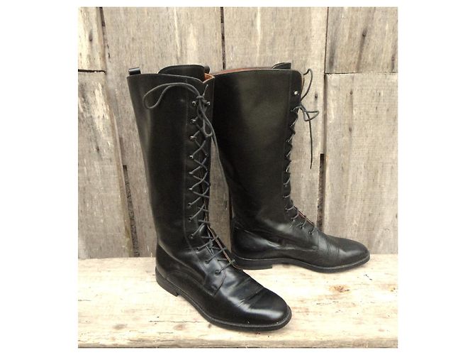 Botas Vic Matié de cuero negro - vista 2