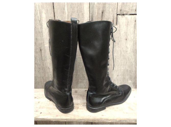 Botas Vic Matié de cuero negro - vista 6