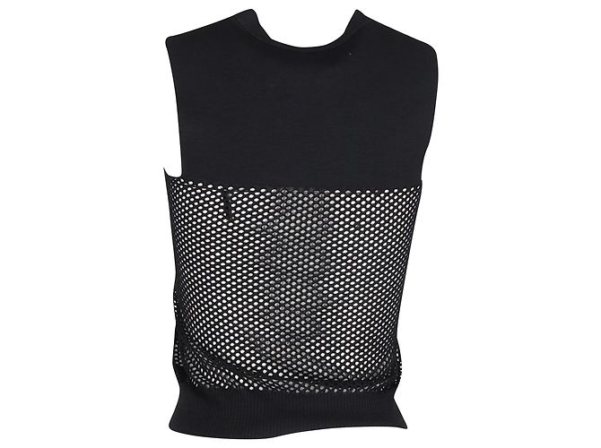 Top de malla Lanvin en algodón negro - vista 3