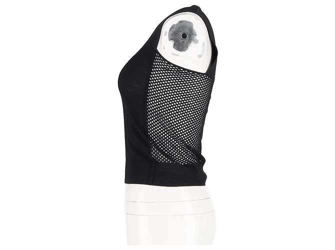 Top de malla Lanvin en algodón negro - vista 5