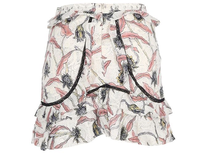 Gonna mini stampata con volant Ugi di Isabel Marant in cotone multicolore - vista 3