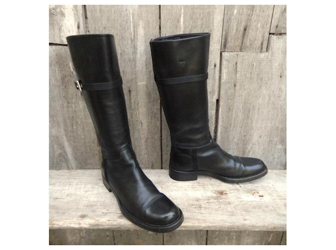 Botas Prada de cuero negro - vista 3