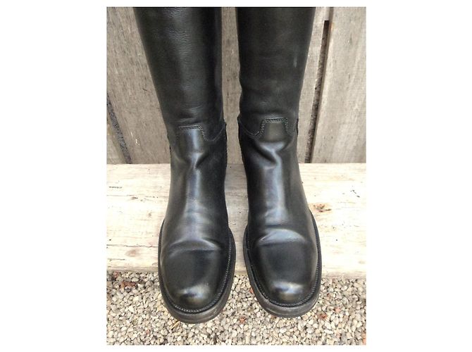 Botas Prada de cuero negro - vista 5