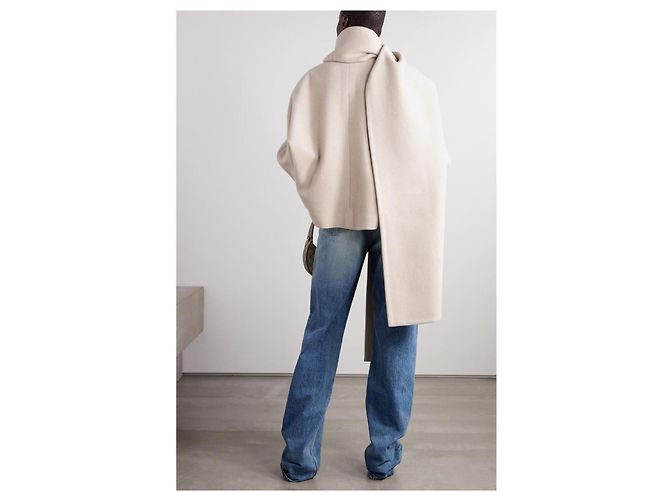 Autre Marque Abrigo de lana Tamuna y bufanda Bouguessa Beige - vista 3