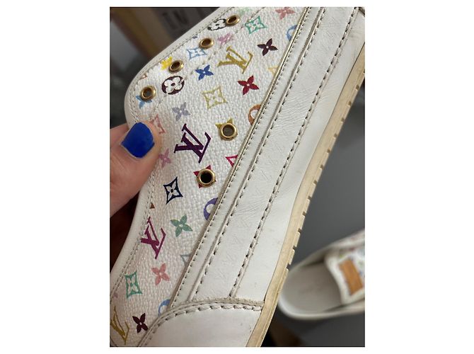 Louis Vuitton Monogramm Sneaker Weiß Kunstpelz - Ansicht 5