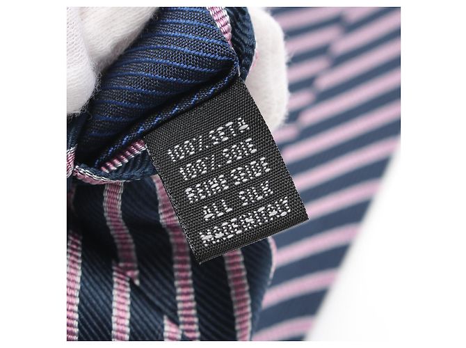 Cravate en soie Enrico Coveri Marine/Rose - vue 5