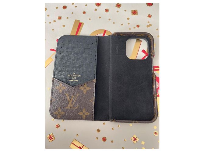 Louis Vuitton cover per iPhone Marrone - vista 3