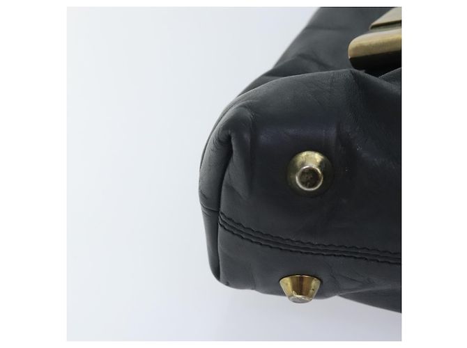 Chloé Borsa a mano in pelle Chloe Victoria 2 vie nera Auth am6849 - vista 10