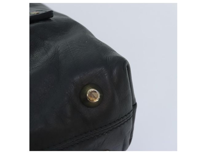 Chloé Borsa a mano in pelle Chloe Victoria 2 vie nera Auth am6849 - vista 17