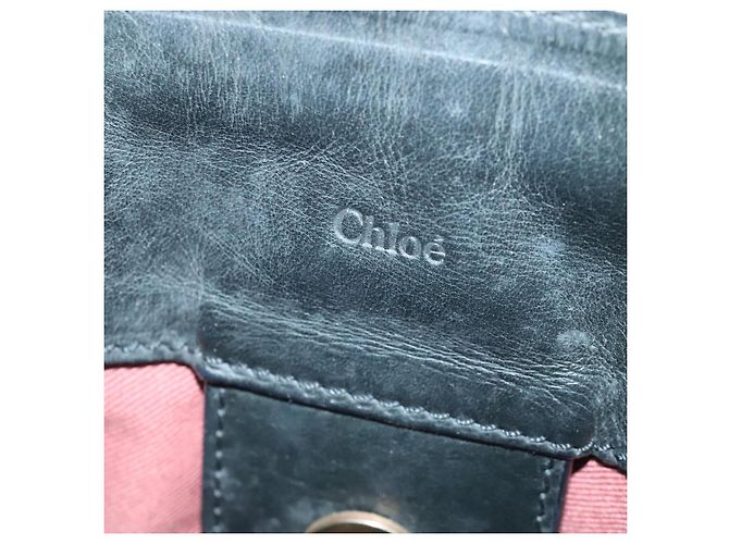 Chloé Borsa a mano in pelle Chloe Victoria 2 vie nera Auth am6849 - vista 19