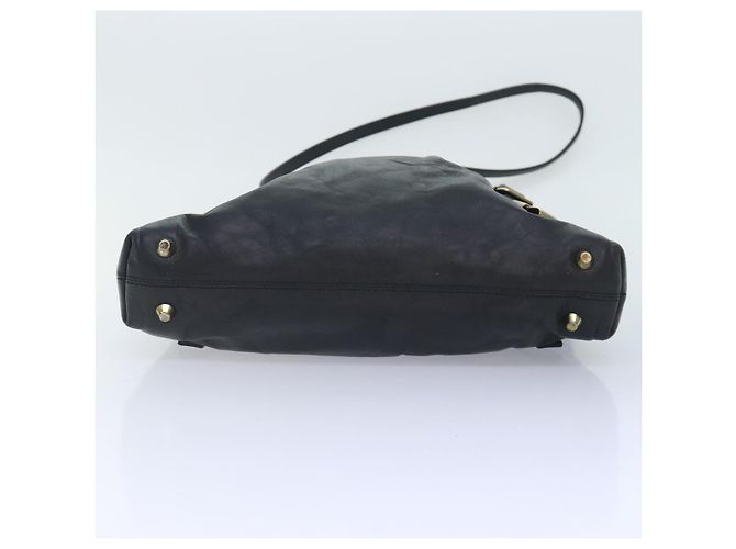 Chloé Borsa a mano in pelle Chloe Victoria 2 vie nera Auth am6849 - vista 5