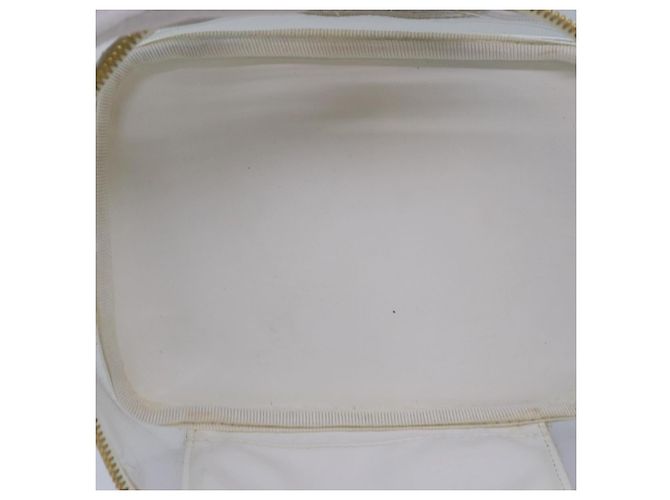 CHANEL COCO Mark Vanity Pouch Vinyl Clear Gold CC Auth yk14951 Golden - view 11