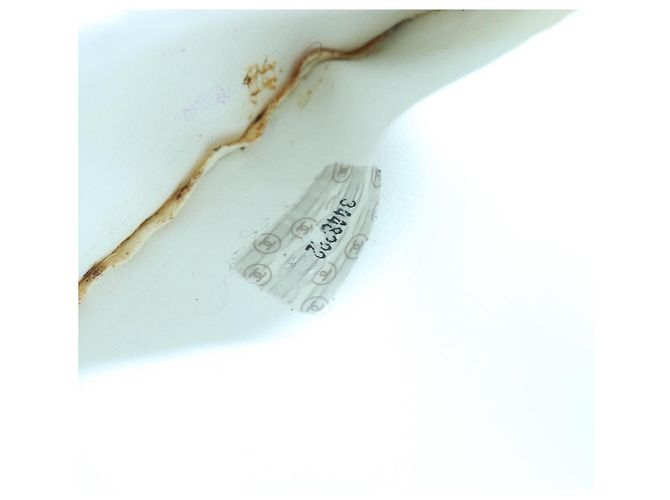 CHANEL COCO Mark Vanity Pouch Vinyl Clear Gold CC Auth yk14951 Golden - view 12