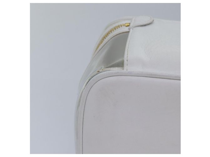 CHANEL COCO Mark Vanity Pouch Vinyl Clear Gold CC Auth yk14951 Golden - view 15