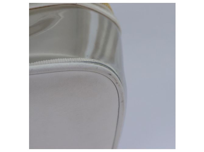 CHANEL COCO Mark Vanity Pouch Vinyl Clear Gold CC Auth yk14951 Golden - view 17