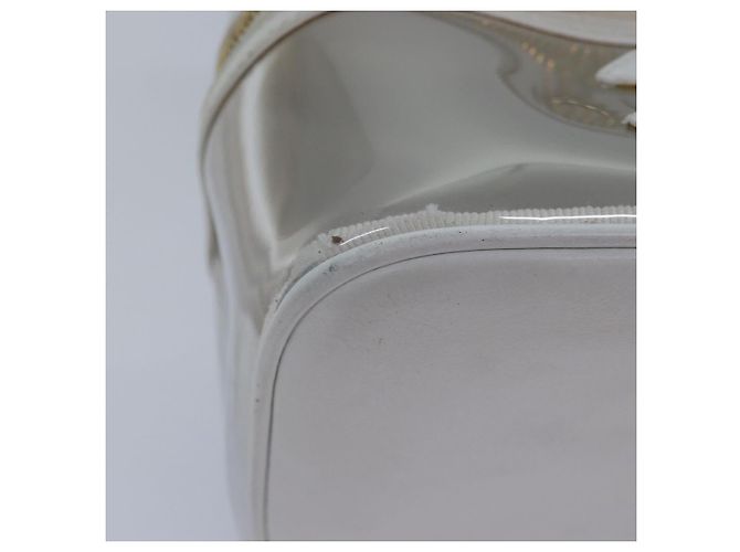 CHANEL COCO Mark Vanity Pouch Vinyl Clear Gold CC Auth yk14951 Golden - view 8