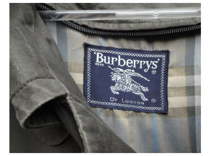 Impermeabile Burberry Khaki in cotone da uomo Cachi - vista 3