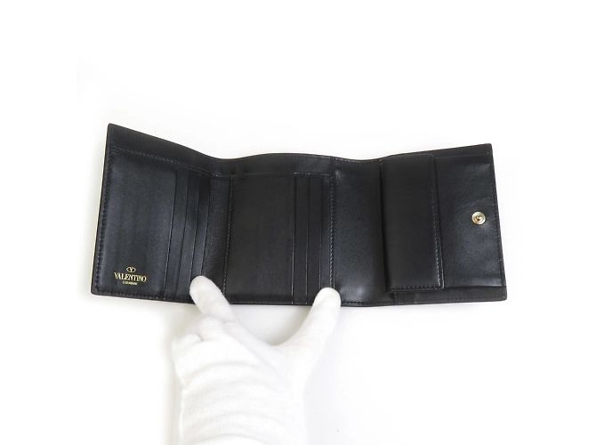 Billetera plegable Valentino Garavani Negro - vista 3
