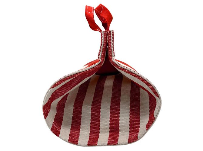 Hermès Hermes Cannes PM Handtasche Weiß Rot - Ansicht 2