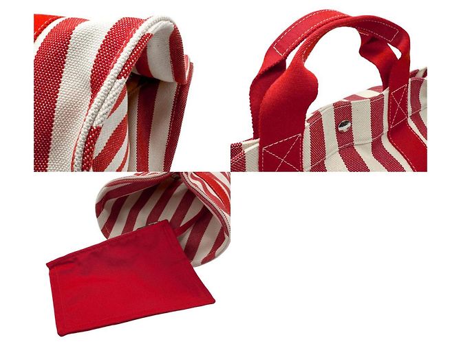 Hermès Hermes Cannes PM Handtasche Weiß Rot - Ansicht 5