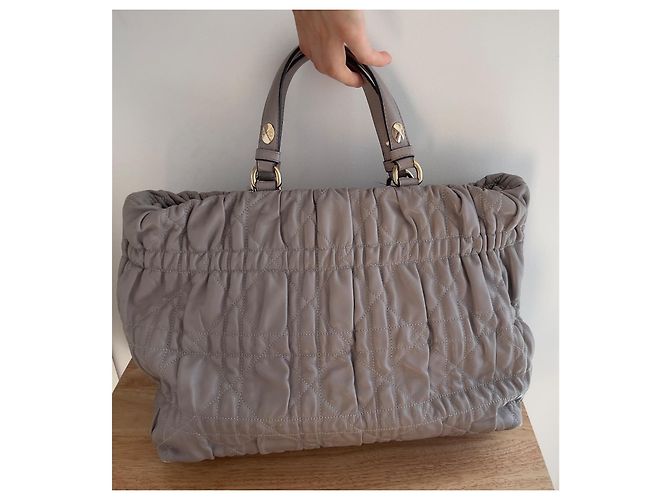 Cannage Dior Delices Tasche aus Lammleder grau - Ansicht 4