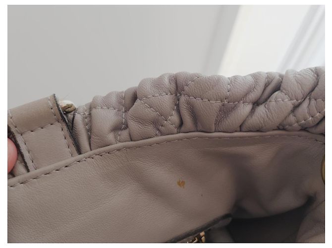 Cannage Dior Delices Tasche aus Lammleder grau - Ansicht 7