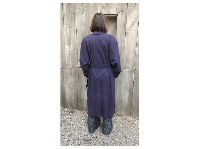 Abrigo impermeable Burberry de gabardina de algodón morado Morado oscuro - vista 2