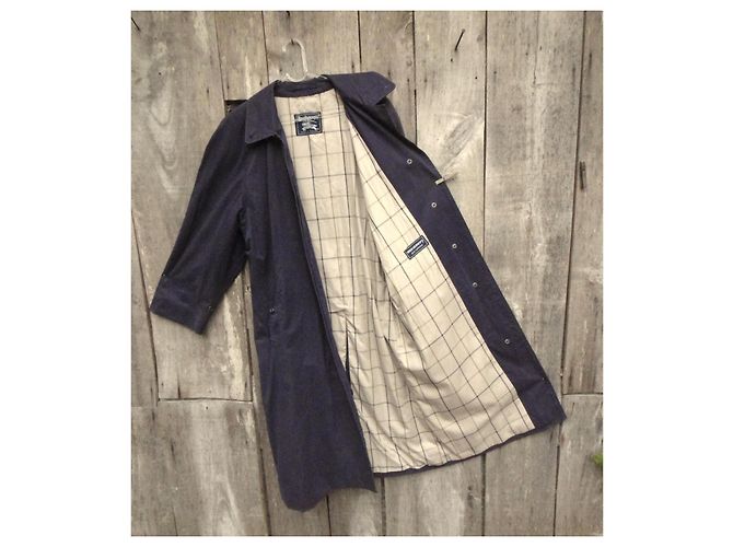 Abrigo impermeable Burberry de gabardina de algodón morado Morado oscuro - vista 4