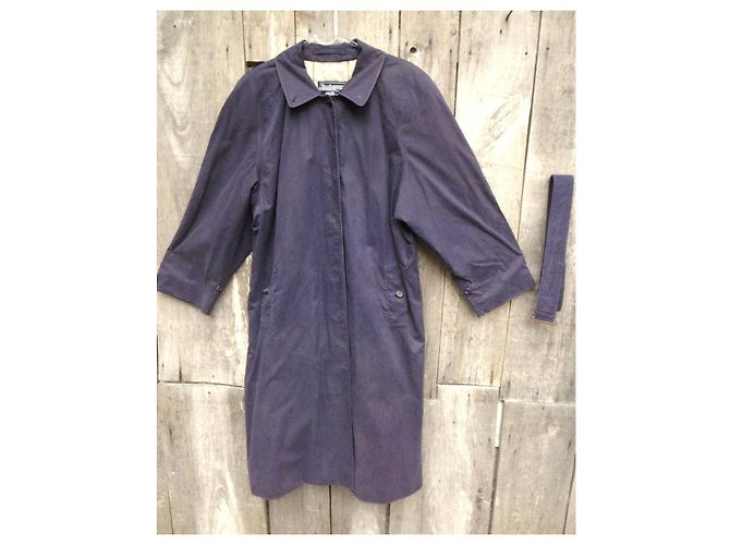 Abrigo impermeable Burberry de gabardina de algodón morado Morado oscuro - vista 8