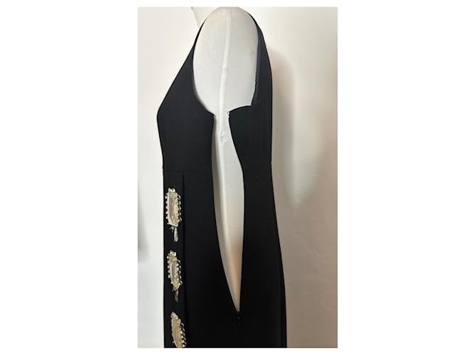 Prada abito con cabochon e strass Nero - vista 3